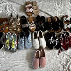 Women’s sandals and sneaker shoes (vans, Adidas, Puma and More! Size 8 