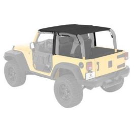 BESTOP 52593-35 BIKINI BLACK DIAMOND SAFARI STYLE HEADER TOP FOR 2010-2018 WRANGLER 2-DOOR New