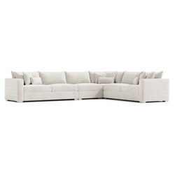 Helena Ivory Sectional Metal Foot