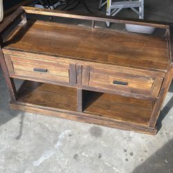 Use Good Condition, Wood Bench Two Drawer