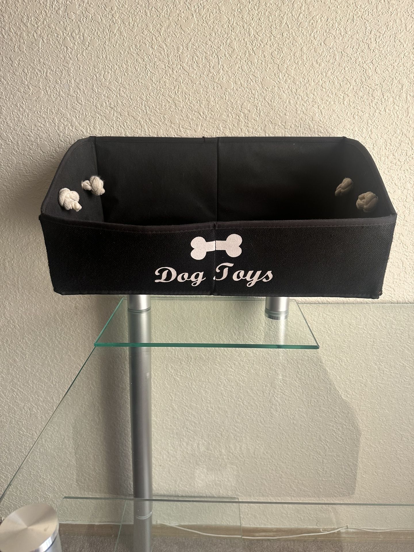 Morezi Large dog toy bin puppy shallow toy baskets dog toy storage perfect for living room playroom closet home organization - Black, Used