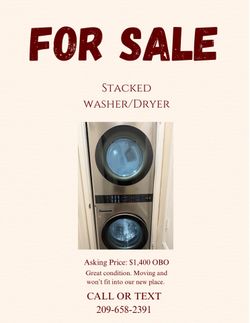 Stacked washer dryer unit