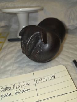 VINTAGE Dark Black Ram Figurine Sculpture,