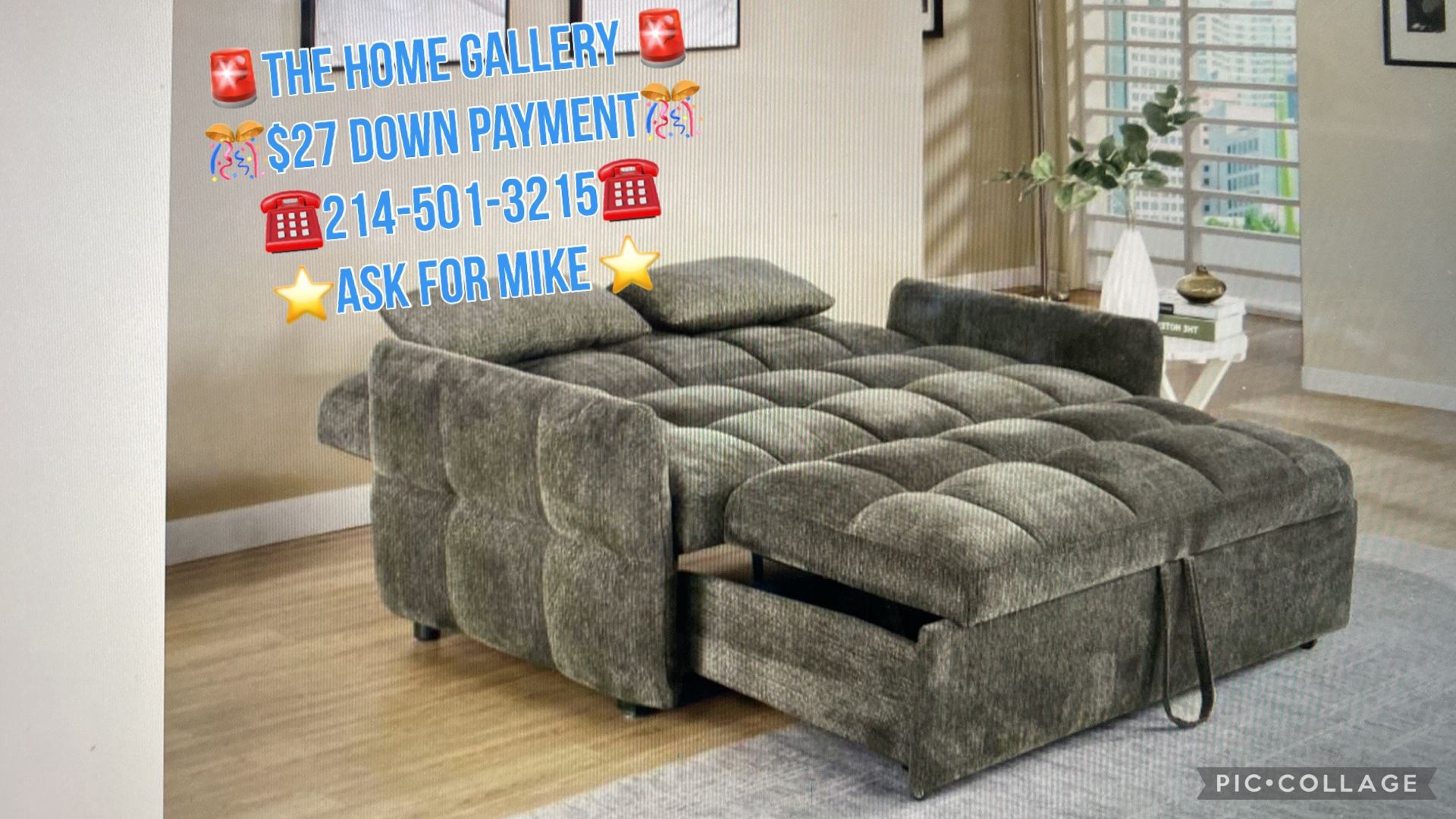 Sofa Sleeper / Sofa Cama $17 Down Payment