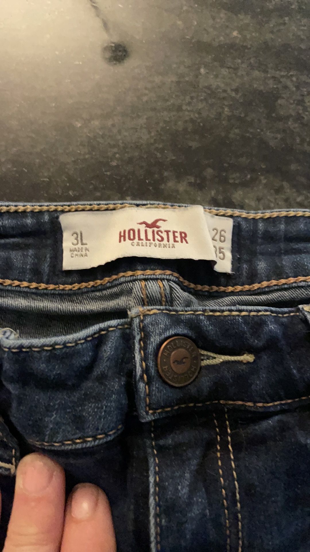 Hollister Sz 3 Long Jeans Waist 26 