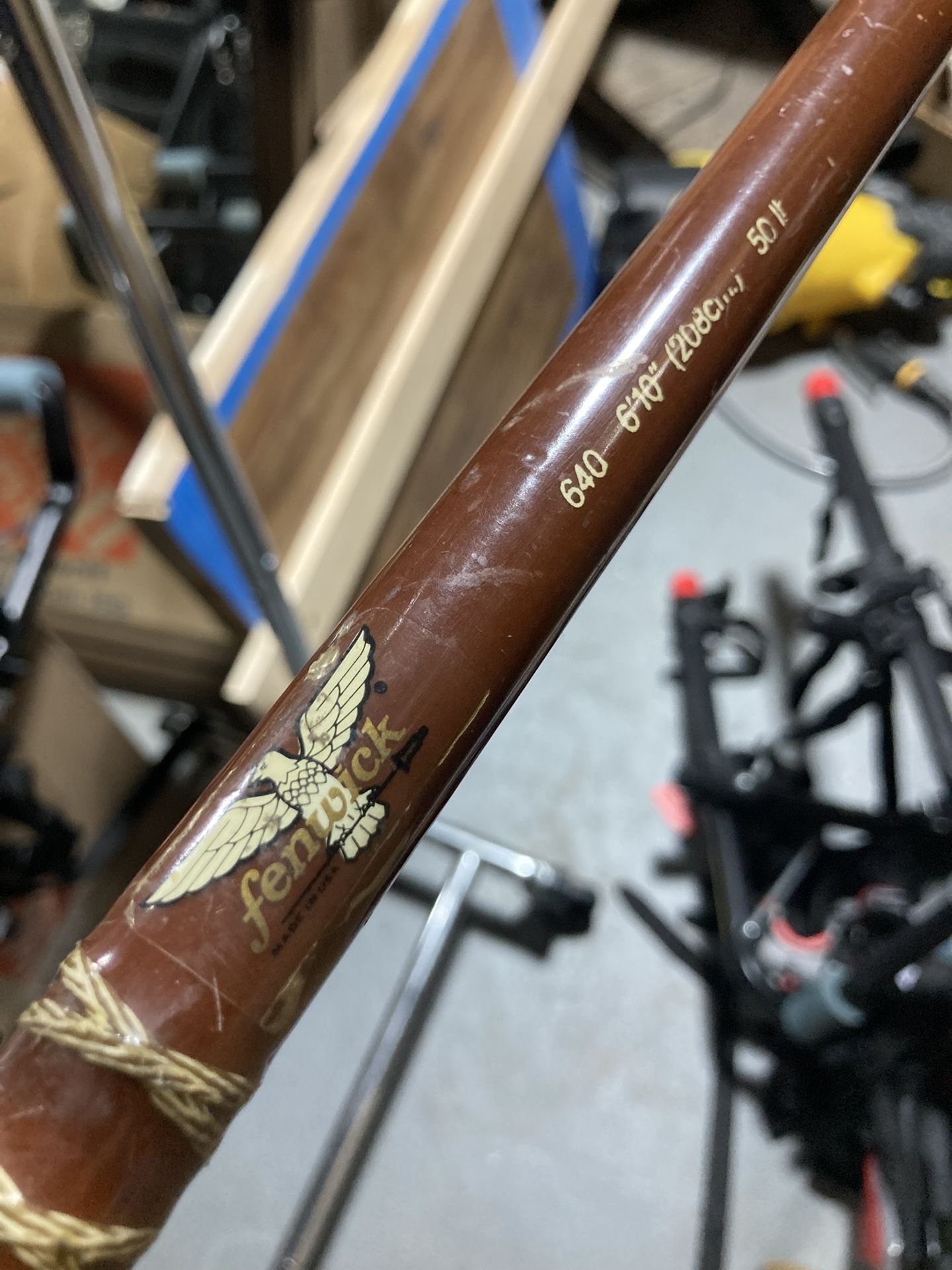 Vintage Fenwick 640 Fishing Rod 6’10” 50#
