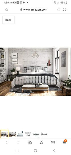 New in box full size bed frame mattress not included black