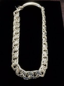 Silver Chino Link Necklace 1003.5grams 
