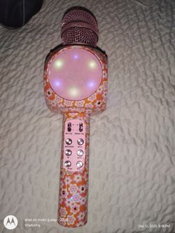 Singalong Bling Microphone - Wireless Karaoke Microphone with Bluetooth for Kids and Adults - Portable Microphone for Home Karaoke - Sing-Along Mic wi