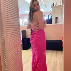 Size 4 Hot Pink Prom Dress