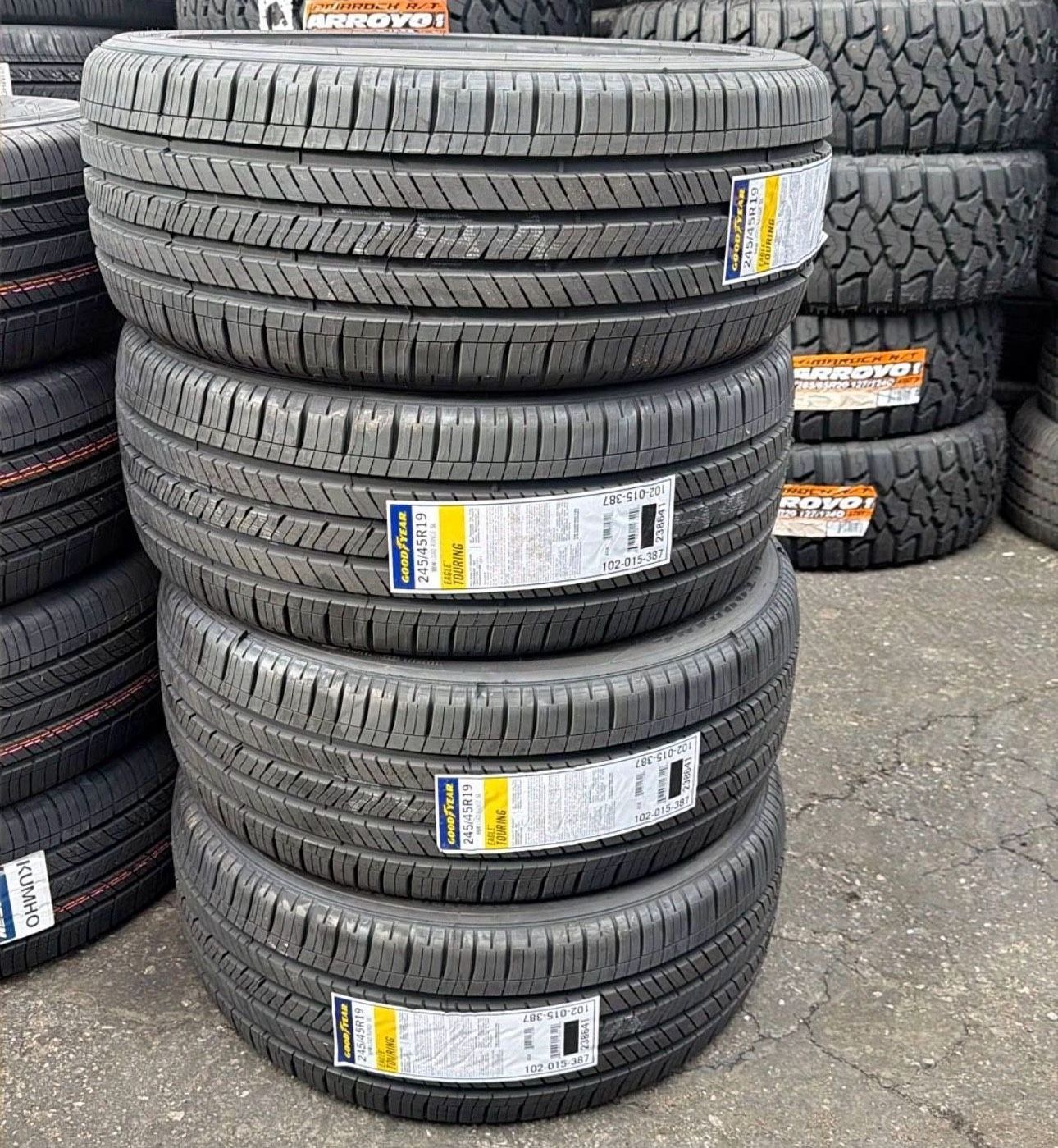 245/45/19 Goodyear TOURING NEW Tires Installed AND Balanced Included