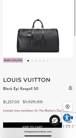 LV Black Epi Keepal 55