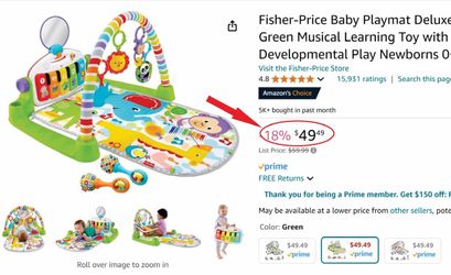 Fisher Pat Ban Play Mat Gym With Mom Or Dad