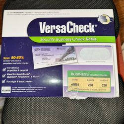 $10-VersaCheck Secure Checks - 250 Blank Business Voucher Checks - Green Classic - 250 Sheets Form #1001 - Check in Middle