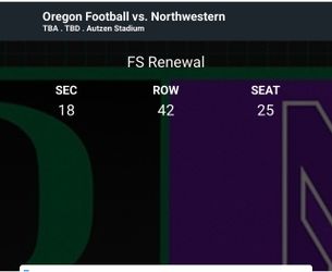 Oregon Ducks tickets( 2)