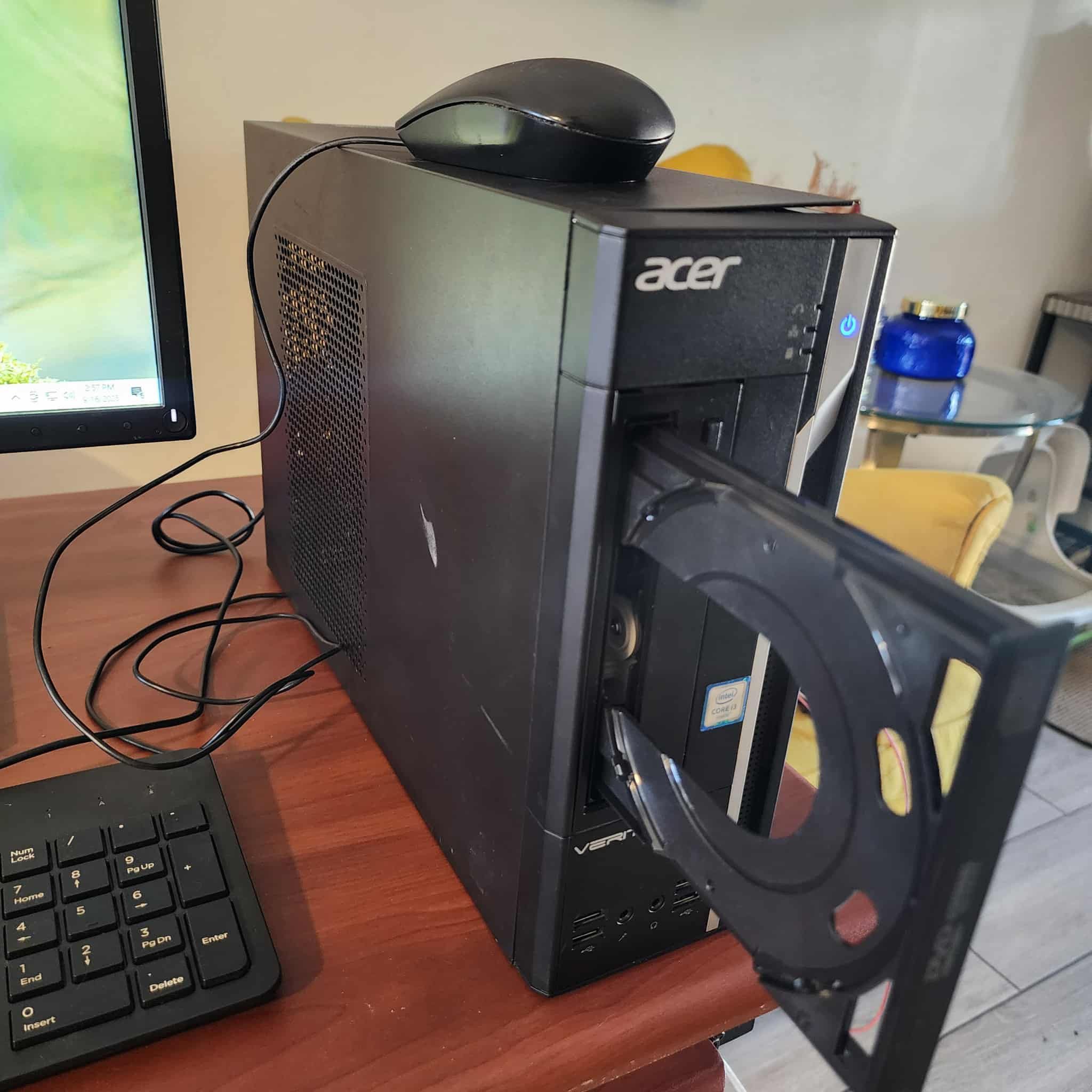 Acer Veriton X2640G Desktop Intel Core i3 6100 3.2GHz 8GB RAM 120GB SSD Win 10 Pro. Microsoft office installed. Ethernet connection. Nothing wro