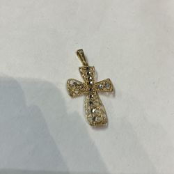 10k Gold Cross Pendant #110340-1 MJ