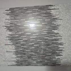 Mother of Pearl Mosaic Wall Art | 27.5" x 39.5" | Pier 1 Imports | Elegant Shell Tile Texture | Mixed Media Piece