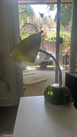 Table Lamp, Shower Caddy, and Trash Can Bundle