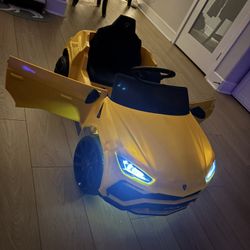 Yellow Lamborghini Toddler Car 