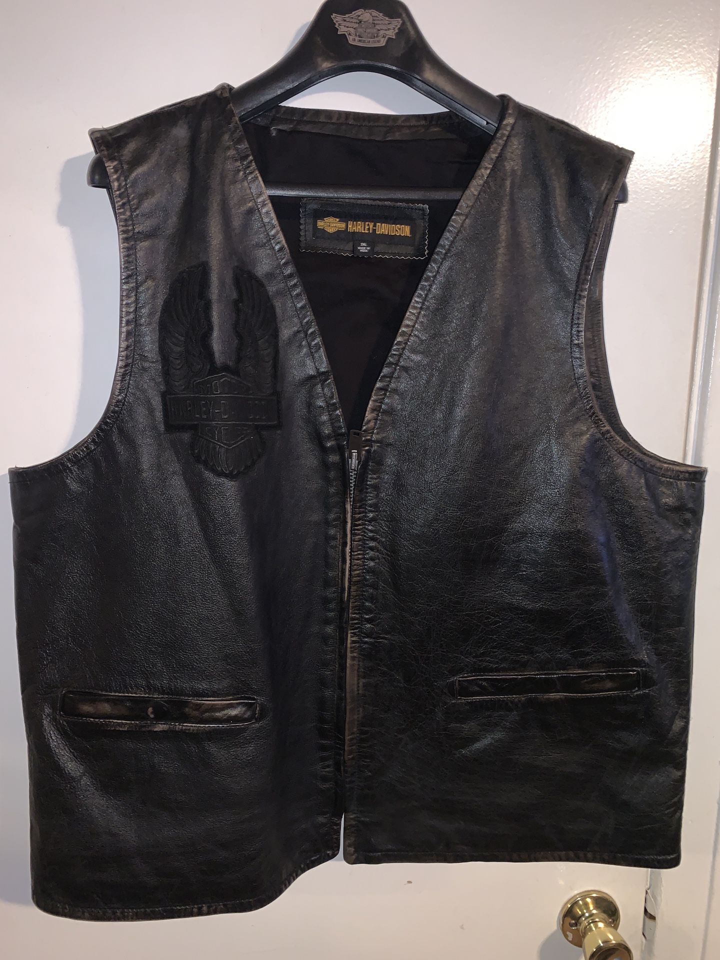 Harley Davidson leather vest (XXL)