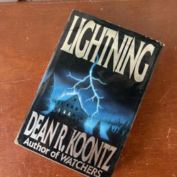 Vintage! 1988 Hardcover Lightning by Dean R. Koontz First Edition 1st Printing