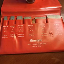 Starrett No S 154L Parallels Set Of Six Machinist Tools.