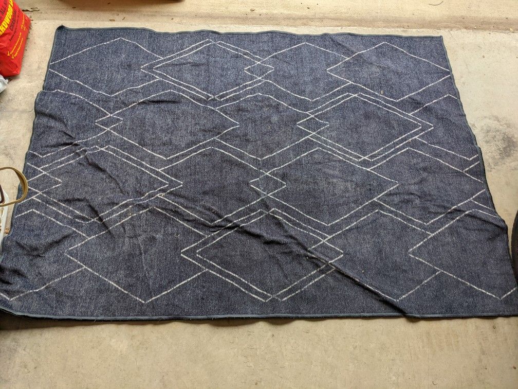 Ruggable Navy Geometric Rug