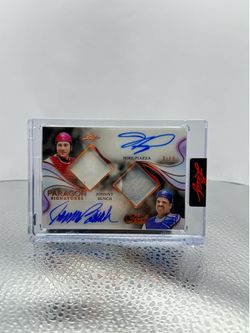 Johnny Bench & Mike Piazza Dual Auto Relic /10 Leaf Pearl