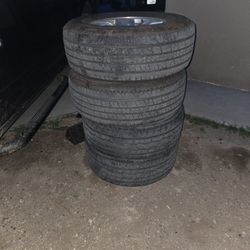 Set Of 4 Chevy Silverado Wheels And Tires.