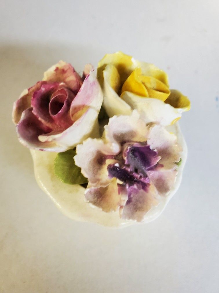 Bone China Vintage Floral Figurine