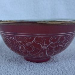 Antique Chinese rouge-red glaze bowl 