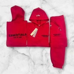 Red Essentials Fear Of God Sweatsuits