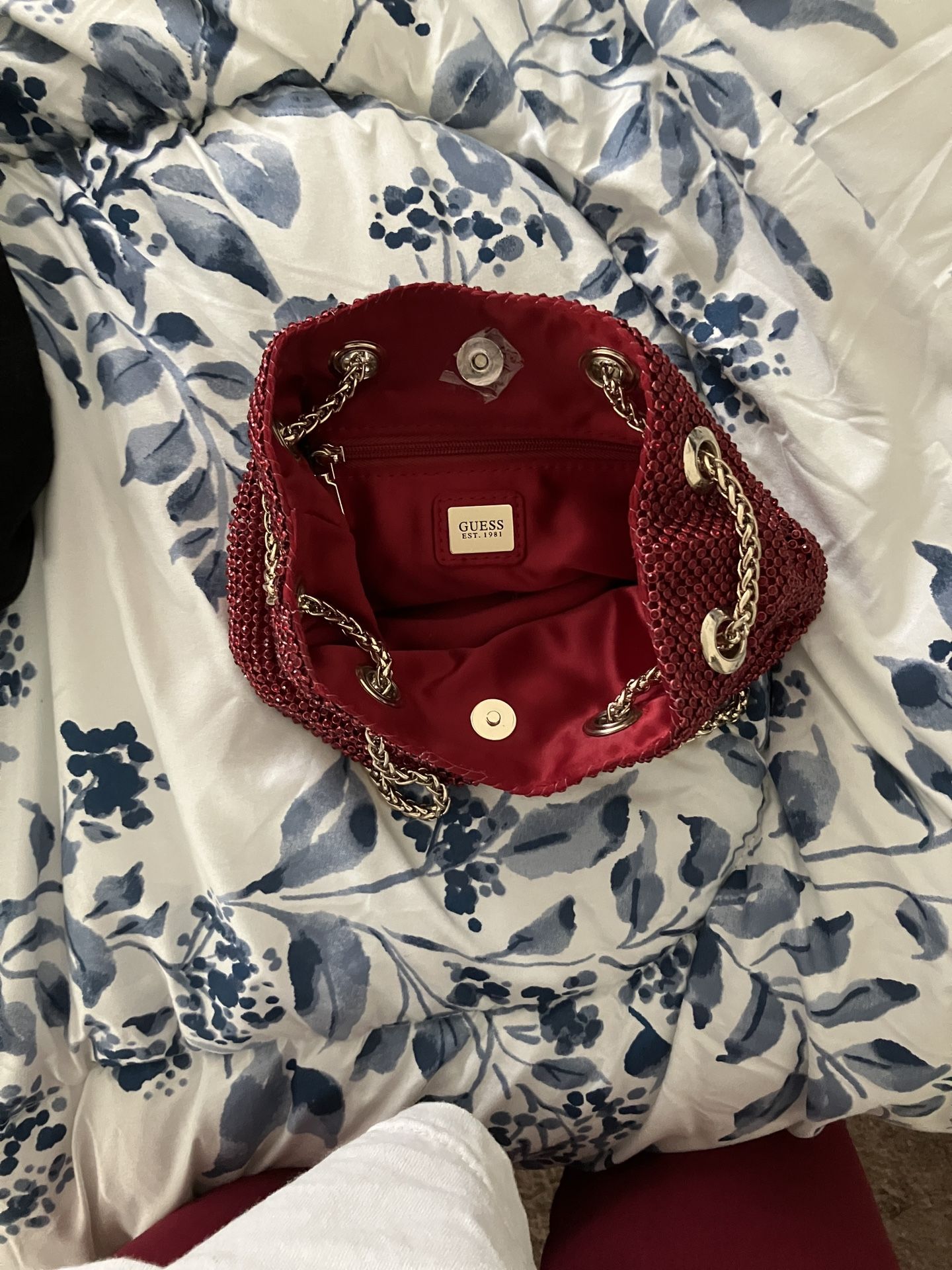 Red And Gold Guess Bag