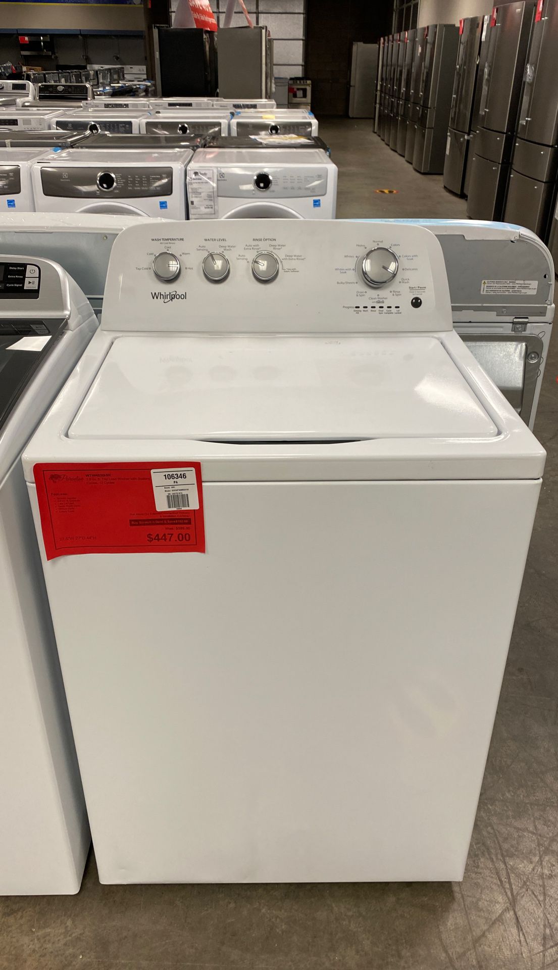‼️ON SALE‼️ Whirlpool 3.9 CuFt Top Loading Washer