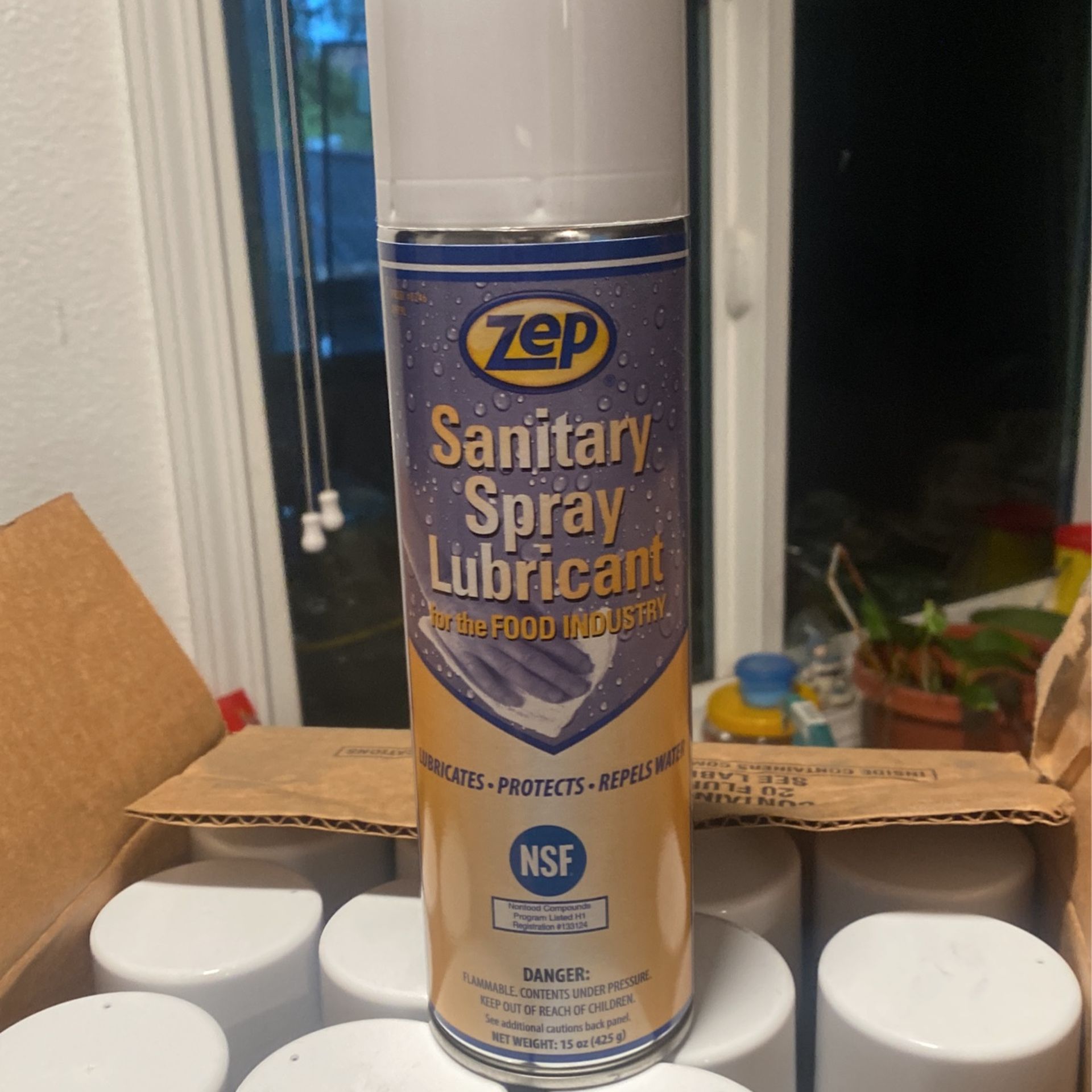 5 cases of sanitary spray lubricant 