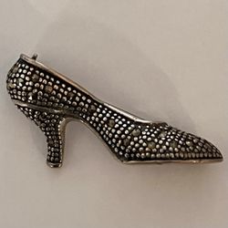 Vintage, Sterling Silver Marcasite Pin