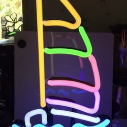 Neon Sailboat Light 