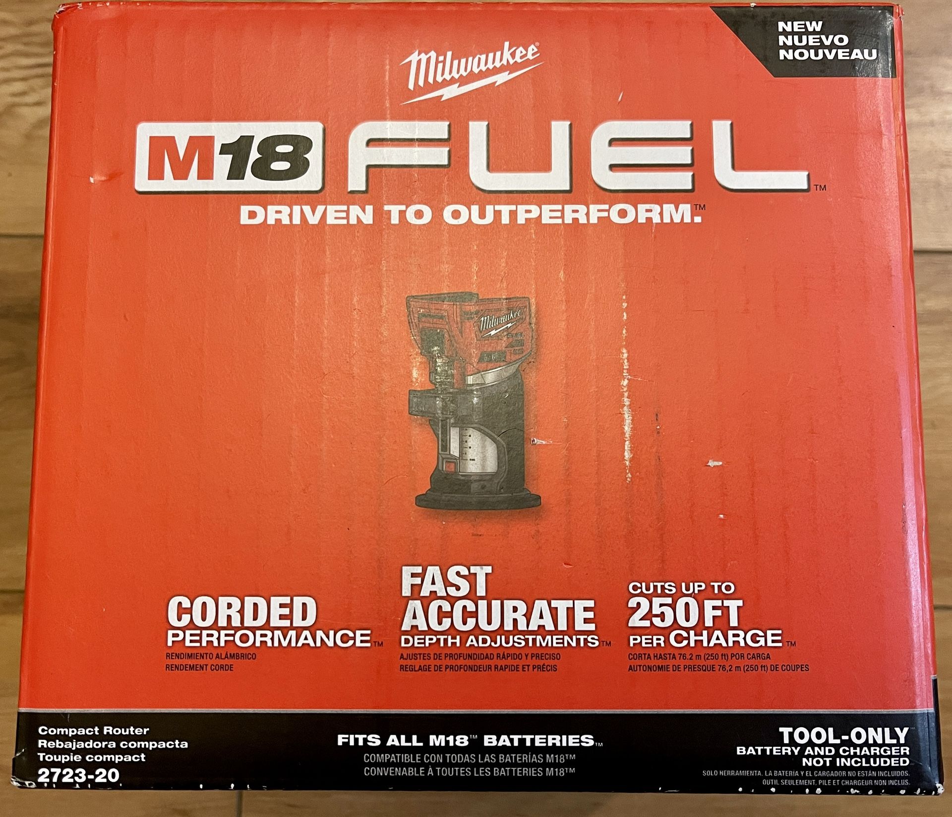 BNIB Milwaukee M18 FUEL 18-Volt Lithium Brushless Compact Router TOOL ONLY 