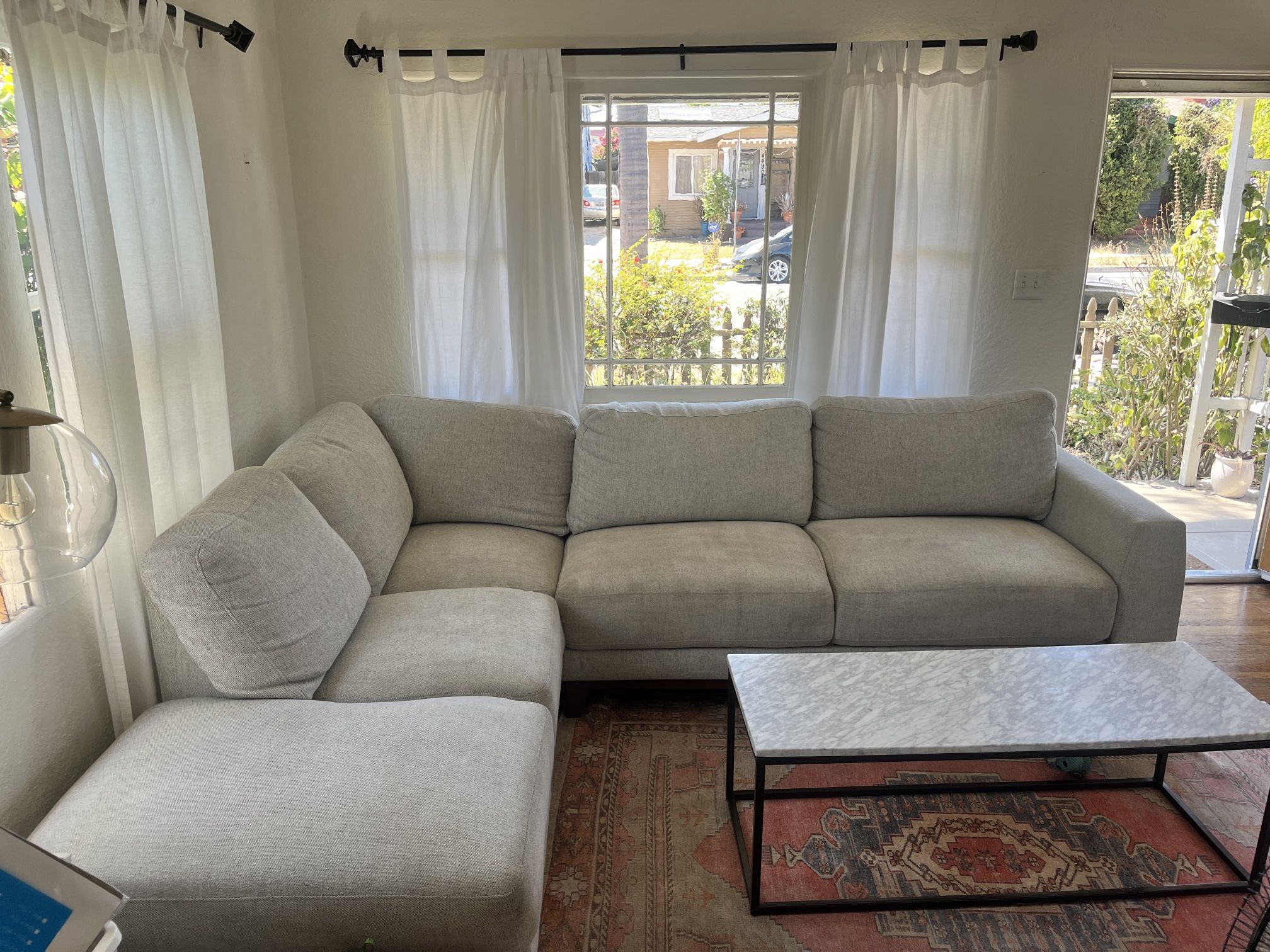 Living Spaces Amherst Cobblestone sectional couch