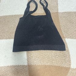 Black Sparkle Crop Top