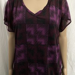 Purple Dana Buchman blouse size X-Large