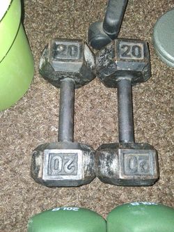 Dumbells 2×20lbs. $25.