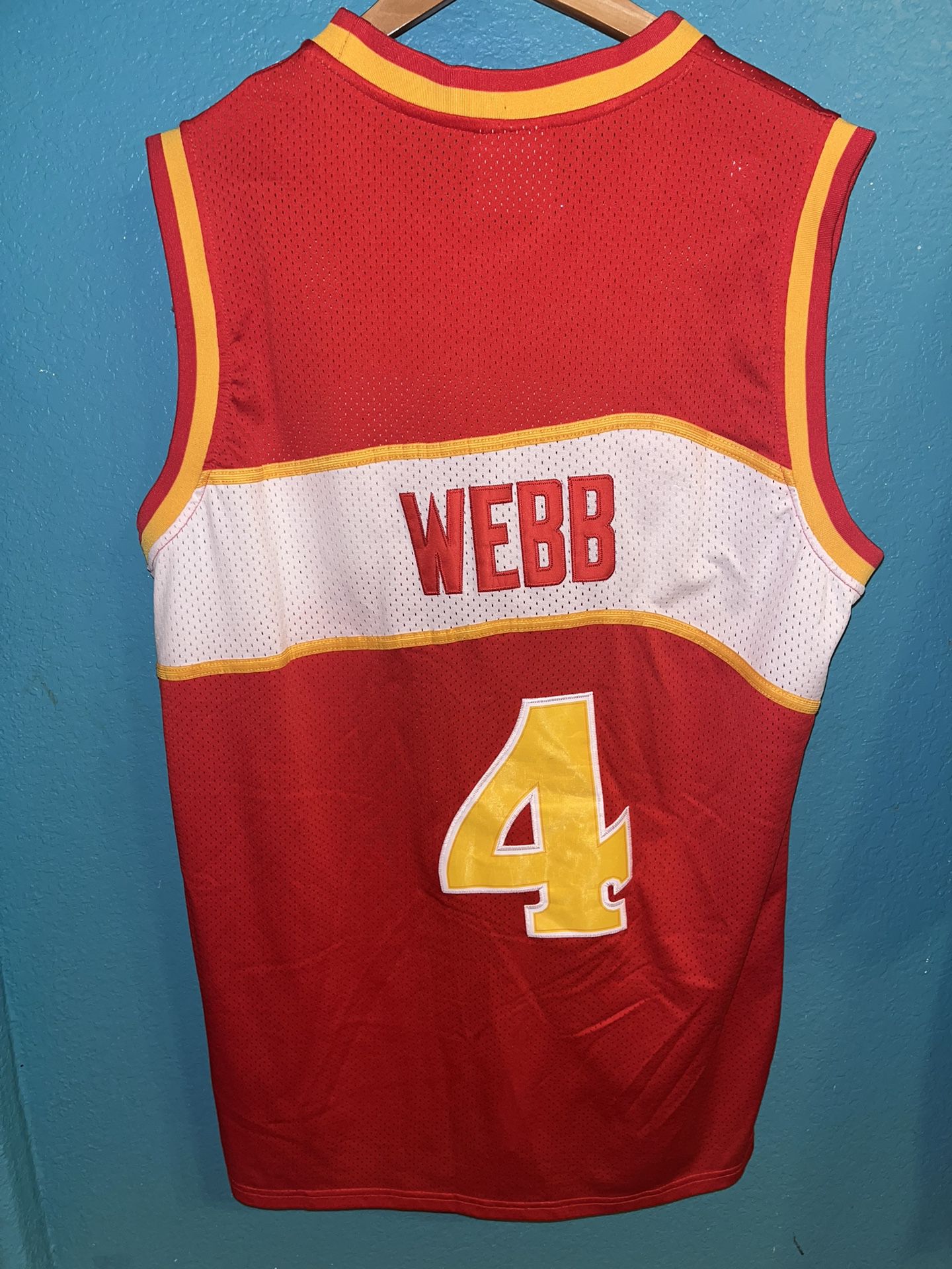 SPUD WEBB Atlanta Hawks Jersey NBA MENS MITCHEL & NESS RED