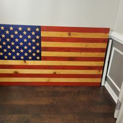 Wooden American Flag Wall Decor