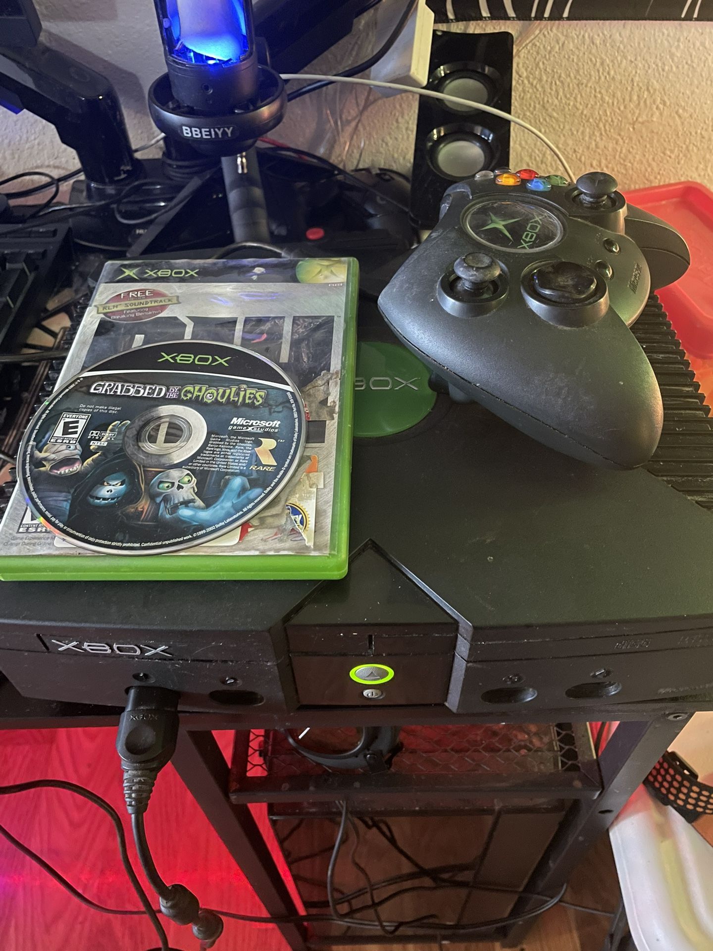 Original Xbox Sticking Disc Drive Comes With 2 Games And Controller