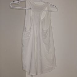 Lululemon White Racerback Tank Top size 6
