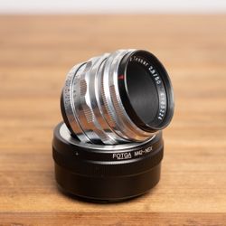 Vintage Carl Zeiss Jena Tessa f2.8 50mm Film Camera Lens + M42 To Sony E Mount Adapter. Canon Pentax Nikon Zeiss Helios