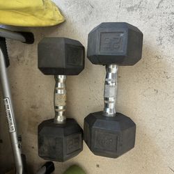 (2) 25 Lb. Dumbbells 