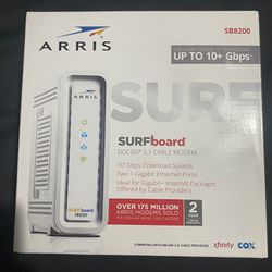 Arris Surfboard SB8200 Cable Modem DOCSIS 3.1 w/ Power Adapter and Original Box